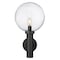 Z-Lite Laurent Outdoor Wall, 1-Light, 12 In.W x 13 In.L x 22.5 In.H, Black/Clear Seedy 599B-BK - alternate 3